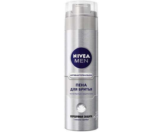 Пена для бритья Nivea Men Серебряная защита с ионами серебра 200 мл (4005808540181)