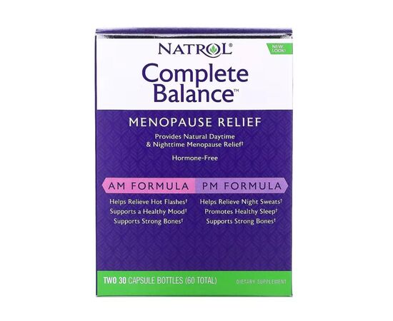 Витаминно-минеральный комплекс Natrol Complete Balance, Menopause Relief, AM/PM, Two Bottles 30 Ca (NTL03001)
