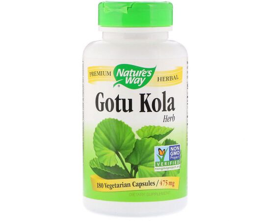 Травы Nature's Way Готу Кола, Gotu Kola Herb, 950 mg, 180 Капсул (NWY-14008)