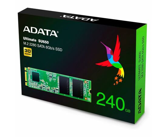 Накопитель SSD M.2 2280 240GB ADATA (ASU650NS38-240GT-C), изображение 4 Накопитель SSD M.2 2280 240GB ADATA (ASU650NS38-240GT-C), изображение 4