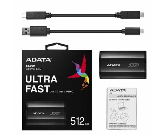 Накопитель SSD USB 3.2 1TB ADATA (ASE800-1TU32G2-CBK), изображение 5 Накопитель SSD USB 3.2 1TB ADATA (ASE800-1TU32G2-CBK), изображение 5