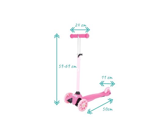 Самокат Qkids Lumis Pink (HUBA00006), зображення 6 Самокат Qkids Lumis Pink (HUBA00006), зображення 6