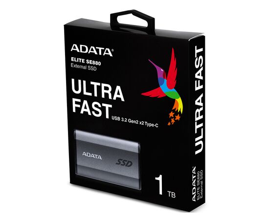 Накопитель SSD USB 3.2 1TB ADATA (AELI-SE880-1TCGY), изображение 6 Накопитель SSD USB 3.2 1TB ADATA (AELI-SE880-1TCGY), изображение 6