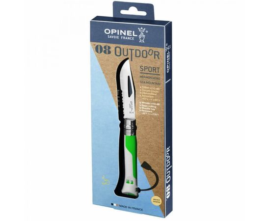 Ніж Opinel №8 Outdoor White/Green (002319), зображення 4 Ніж Opinel №8 Outdoor White/Green (002319), зображення 4