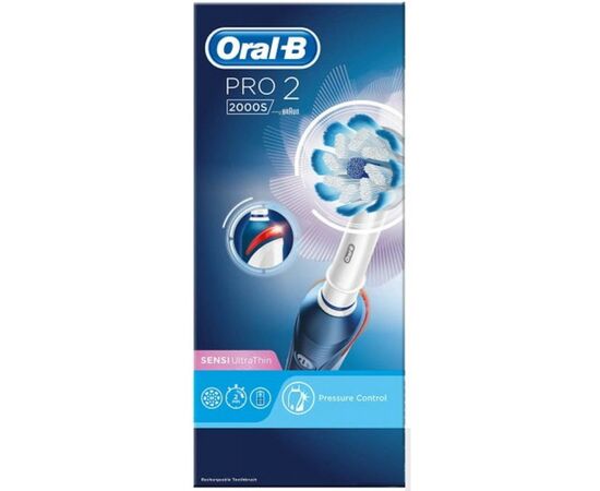 Электрическая зубная щетка Oral-B PRO2 2000 D 501.513.2 SU Sensi Ultrathin, изображение 2 Электрическая зубная щетка Oral-B PRO2 2000 D 501.513.2 SU Sensi Ultrathin, изображение 2
