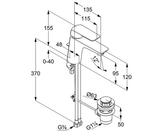 Смеситель KLUDI AMEO (410230575), изображение 2 Смеситель KLUDI AMEO (410230575), изображение 2
