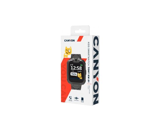 Смарт-годинник Canyon CNE-KW31BB Kids smartwatch Tony, Black (CNE-KW31BB), зображення 6 Смарт-годинник Canyon CNE-KW31BB Kids smartwatch Tony, Black (CNE-KW31BB), зображення 6