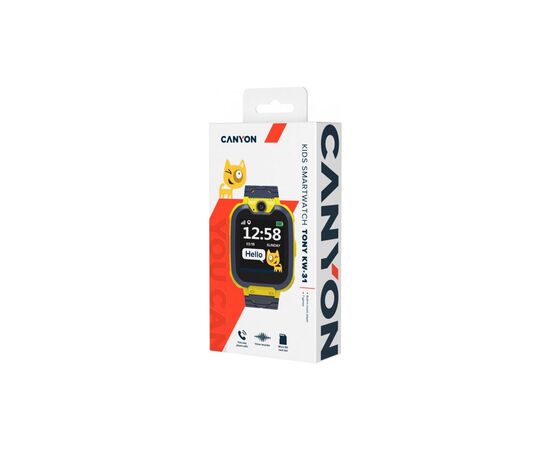 Смарт-часы Canyon CNE-KW31YB Kids smartwatch Tony, Yellow-Grey (CNE-KW31YB), изображение 4 Смарт-часы Canyon CNE-KW31YB Kids smartwatch Tony, Yellow-Grey (CNE-KW31YB), изображение 4