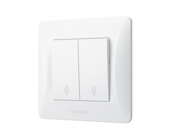 Переключатель Videx BINERA 2кл проходной белый (VF-BNSW2P-W)