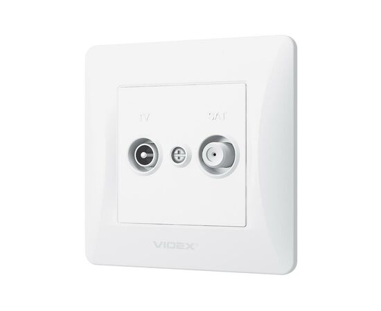 ТВ розетка Videx BINERA TV+SAT конечная белая (VF-BNSK2TVS)