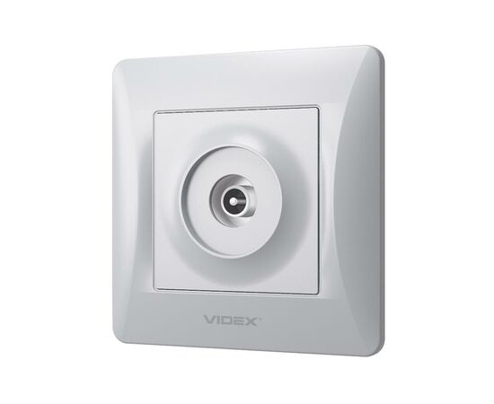 ТВ розетка Videx BINERA TV одинарная сереб (VF-BNSK1TVME-SS)