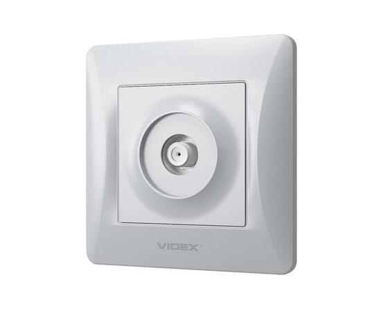 ТВ розетка Videx BINERA SAT одинарная спутниковая серебря (VF-BNSK1SATE-SS)