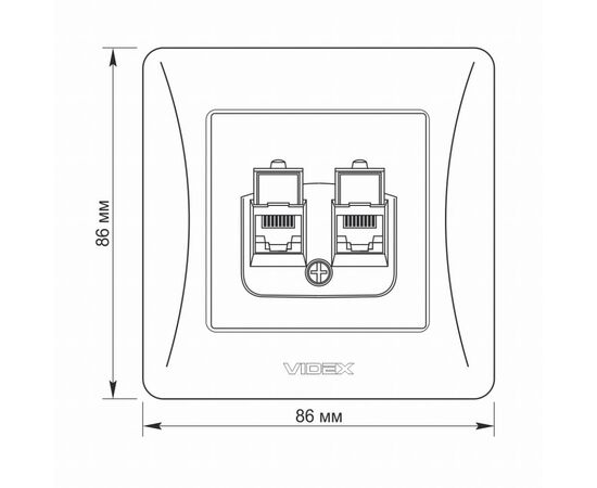 Компьютерная розетка Videx BINERA CAT6+CAT3 двойная черн (VF-BNSK2PC6TF3-BG), изображение 6 Компьютерная розетка Videx BINERA CAT6+CAT3 двойная черн (VF-BNSK2PC6TF3-BG), изображение 6