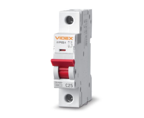 Автоматический выключатель Videx RS4 RESIST 1п 25А С 4,5кА (VF-RS4-AV1C25)