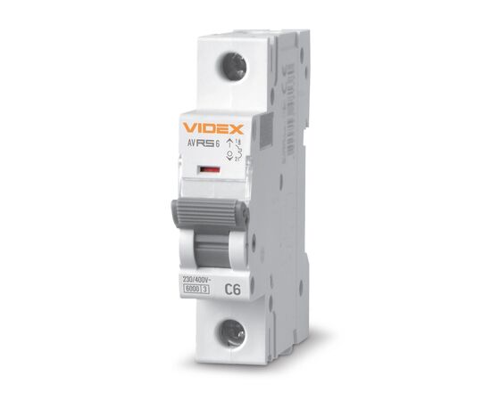 Автоматичний вимикач Videx RS6 RESIST 1п 6А 6кА С (VF-RS6-AV1C06)