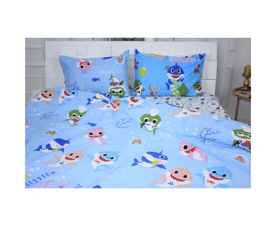 Постельное белье MirSon Бязь 17-0521 Sharks blue Семейный (2200003655797), изображение 2 Постельное белье MirSon Бязь 17-0521 Sharks blue Семейный (2200003655797), изображение 2