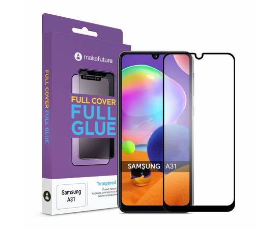Скло захисне MakeFuture Samsung A31 Full Cover Full Glue (MGF-SA31)