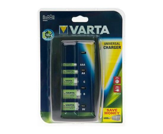Зарядний пристрій для акумуляторів Varta UNIVERSAL CHARGER AA/AAA/C/D/9V (57648101401)