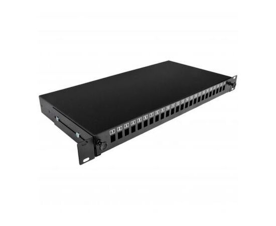 Патч-панель CMS 1U, 24 порти SC-Simpl./LC-Dupl, порожня (UA-FOP24SCS-B)