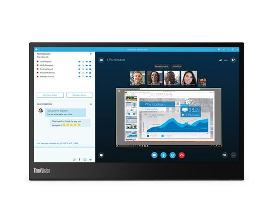 Монитор Lenovo ThinkVision M14 FHD (61DDUAT6UA)
