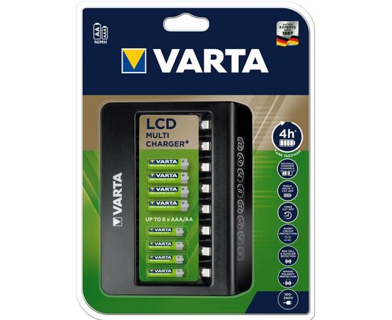 Зарядное устройство для аккумуляторов Varta LCD MULTI CHARGER PLUS (57681101401), изображение 4 Зарядное устройство для аккумуляторов Varta LCD MULTI CHARGER PLUS (57681101401), изображение 4