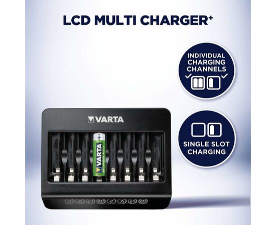 Зарядное устройство для аккумуляторов Varta LCD MULTI CHARGER PLUS (57681101401), изображение 5 Зарядное устройство для аккумуляторов Varta LCD MULTI CHARGER PLUS (57681101401), изображение 5