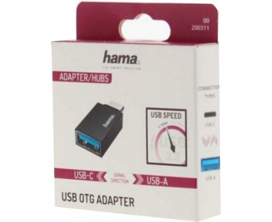 Дата кабель OTG USB 3.2 AF to Type-C Hama (00200311), изображение 2 Дата кабель OTG USB 3.2 AF to Type-C Hama (00200311), изображение 2