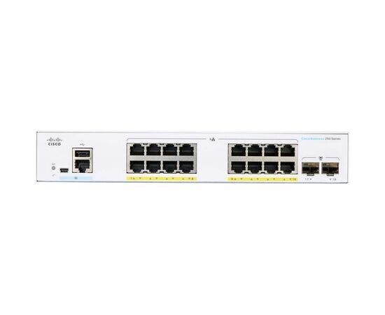 Коммутатор сетевой Cisco CBS250-16P-2G-EU, изображение 2 Коммутатор сетевой Cisco CBS250-16P-2G-EU, изображение 2