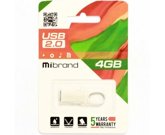 USB флеш накопитель Mibrand 4GB Irbis Silver USB 2.0 (MI2.0/IR4U3S), изображение 2 USB флеш накопитель Mibrand 4GB Irbis Silver USB 2.0 (MI2.0/IR4U3S), изображение 2