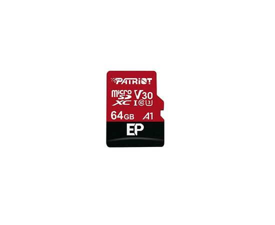 Карта пам'яті Patriot 64GB microSD class 10 UHS-I U3 V30 A1 (PEF64GEP31MCX)