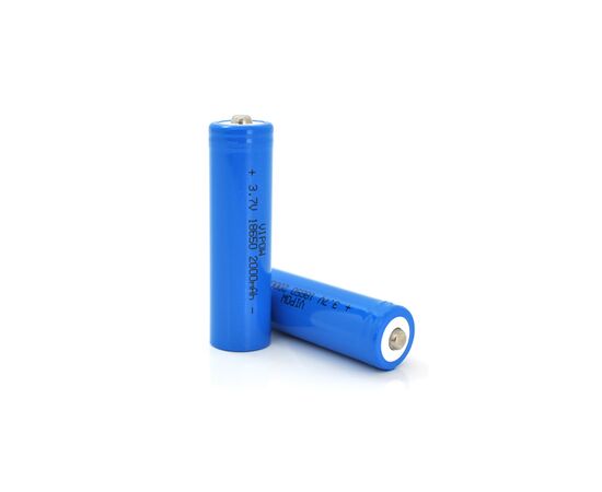 Акумулятор 18650 Li-Ion ICR18650 TipTop, 2000mAh, 3.7V, Blue Vipow (ICR18650-2000mAhTT)