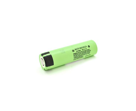 Аккумулятор 18650 Li-Ion NCR18650GA TipTop, 3500mAh, 10A, 4.2/3.6/2.5V, green Panasonic (NCR18650GA)