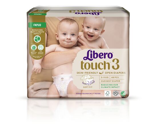 Подгузник Libero Touch Размер 3 (5-9 кг) 48 шт (7322541750095), изображение 2 Подгузник Libero Touch Размер 3 (5-9 кг) 48 шт (7322541750095), изображение 2
