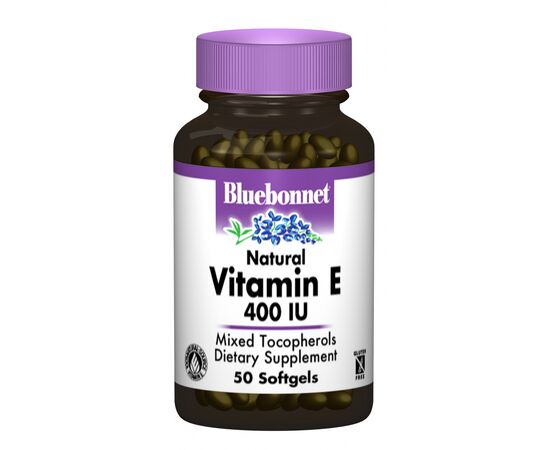 Витамин Bluebonnet Nutrition Натуральний Витамин Е 400IU, 50 желатиновых капсул (BLB0616)