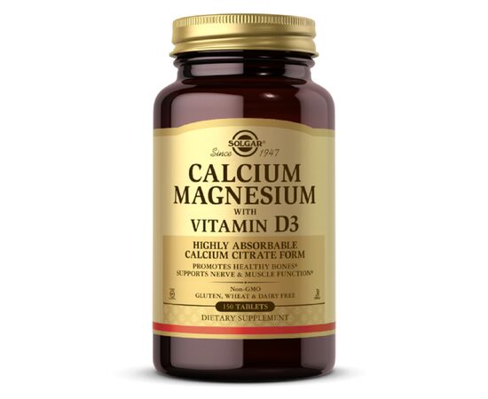 Вітамін Solgar Кальцій Магній + Вітамін D3, Calcium Magnesium with Vitamin (SOL00518)