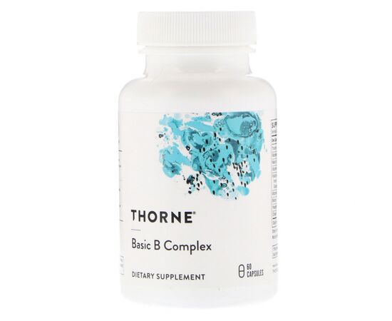 Вітамін Thorne Research Комплекс Вітамінів Групи В, Basic B Complex, 60 гелевих капс (THR-10403)