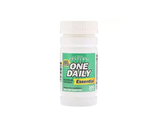 Мультивітамін 21st Century Щоденні мультивітаміни, One Daily, Essential, 100 таблеток (CEN-27303)