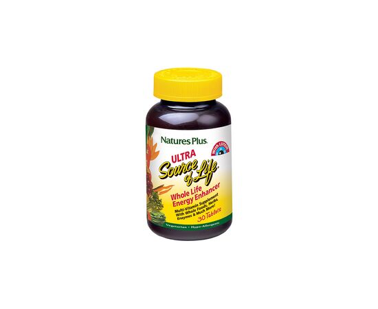 Мультивітамін Natures Plus Мультивітаміни з лютеїном, Ultra Source of Life, 30 таблеток (NTP30511)