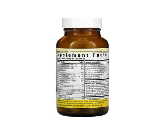 Мультивітамін MegaFood Мультивітаміни Для Чоловіків 40+, Men's One Daily, 60 Таблет (MGF-10269), зображення 2 Мультивітамін MegaFood Мультивітаміни Для Чоловіків 40+, Men's One Daily, 60 Таблет (MGF-10269), зображення 2