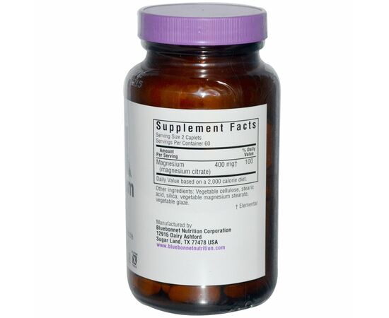 Минералы Bluebonnet Nutrition Цитрат Магния, 120 капсул (BLB-00731), изображение 2 Минералы Bluebonnet Nutrition Цитрат Магния, 120 капсул (BLB-00731), изображение 2