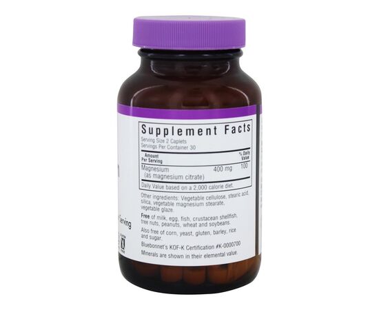 Минералы Bluebonnet Nutrition Цитрат Магния, 60 капсул (BLB-00729), изображение 2