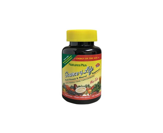 Мультивітамін Natures Plus Мультивітаміни, Source of Life, 90 міні таблеток (NAP-30582)