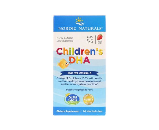 Жирні кислоти Nordic Naturals Риб'ячий жир (ДГК) для Дітей, (3-6 років), 250 мг, Смак Полу (NOR-01710), зображення 2 Жирні кислоти Nordic Naturals Риб'ячий жир (ДГК) для Дітей, (3-6 років), 250 мг, Смак Полу (NOR-01710), зображення 2