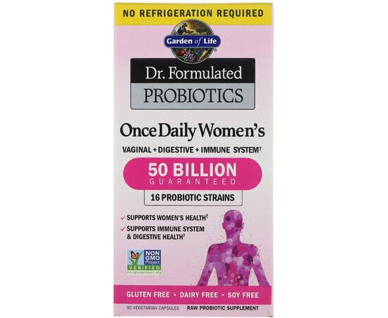 Пробиотики Garden of Life Пробиотики Для Женщин, Once Daily, Dr. Formulated Probiotics (GOL-11832)