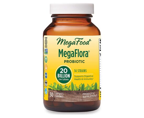 Пробиотики MegaFood Пробиотик MegaFlora, 30 капсул (MGF10205)