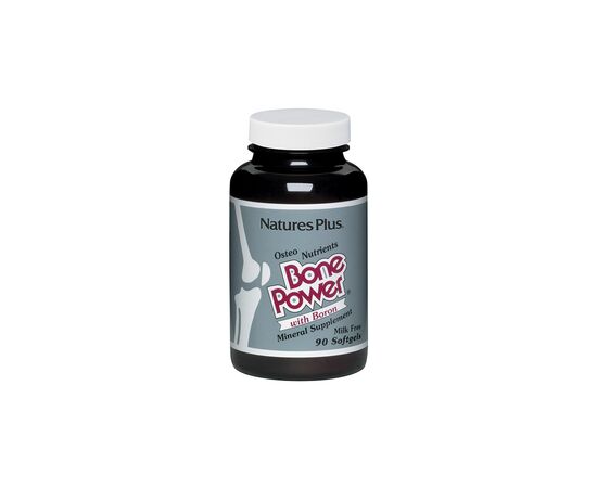 Минералы Natures Plus Кальций с Бором для Крепких Костей, Bone Power, 90 желатино (NTP3341)
