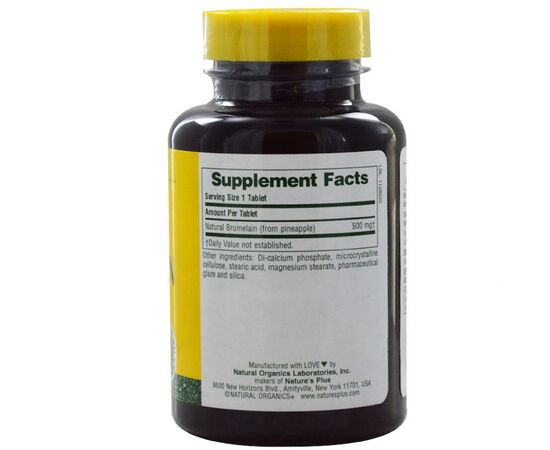 Травы Natures Plus Бромелайн 500 мг, 90 таблеток (NTP4409), изображение 2 Травы Natures Plus Бромелайн 500 мг, 90 таблеток (NTP4409), изображение 2