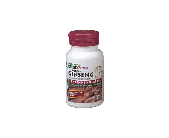Травы Natures Plus Экстракт Корня Женьшеня 1000мг, Herbal Actives, 30 таблеток (NAP-07338)