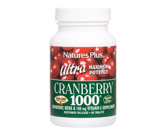 Травы Natures Plus Ультра Клюква, 90 Таблеток Медленного Высвобождения (NTP3953)