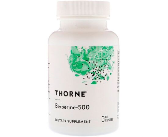 Трави Thorne Research Берберин-500, Berberine-500, 60 капсул (THR-04800)